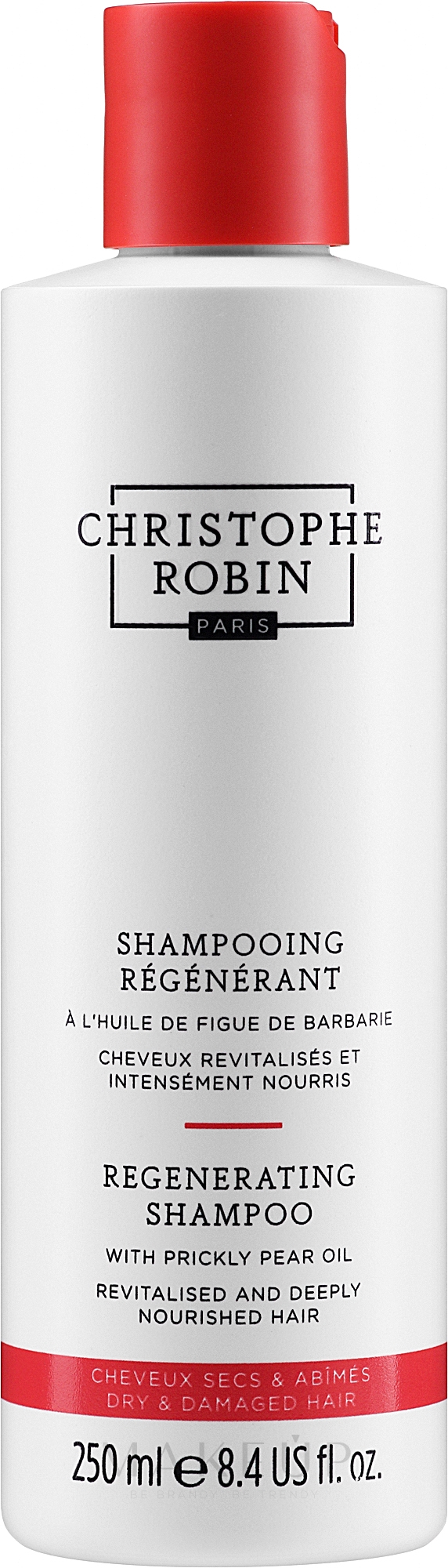 Shampoo mit Opuntienöl für trockenes und geschädigtes Haar - Christophe Robin Regenerating Shampoo with Prickly Pear Oil — Bild 250 ml