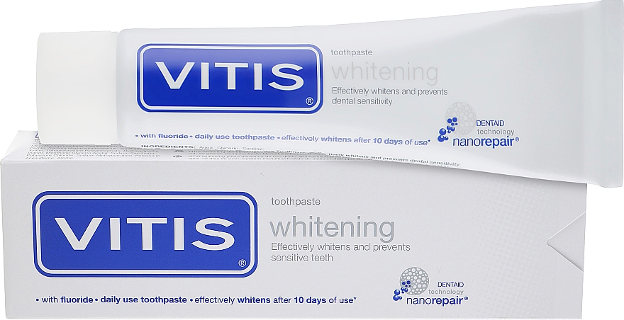 Aufhellende Zahnpasta - Dentaid Vitis Whitening — Bild N1