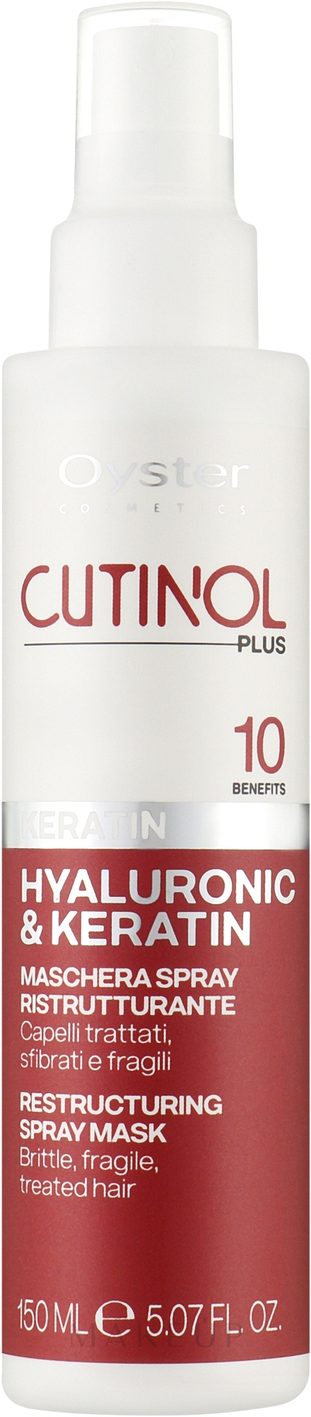 Spray-Maske für sprödes und schwaches Haar - Oyster Cutinol Plus All in One Keratin Spray Mask — Bild 150 ml