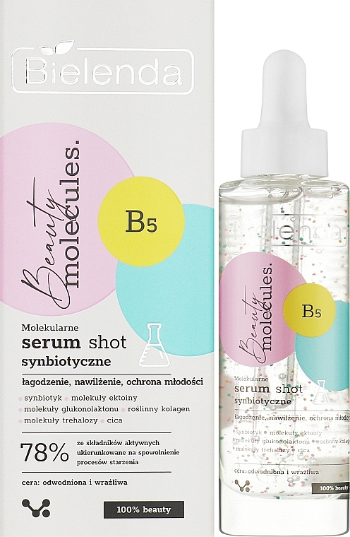 Molekulares Serum für empfindliche und dehydrierte Gesichtshaut - Bielenda Beauty Molecules — Bild N2