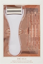 Düfte, Parfümerie und Kosmetik Gesichtspflegeset - Zoe Ayla Pimple Popper Kit + Ice Roller (Massageroller 1 St. + Werkzeug gegen Akne 4 St.)