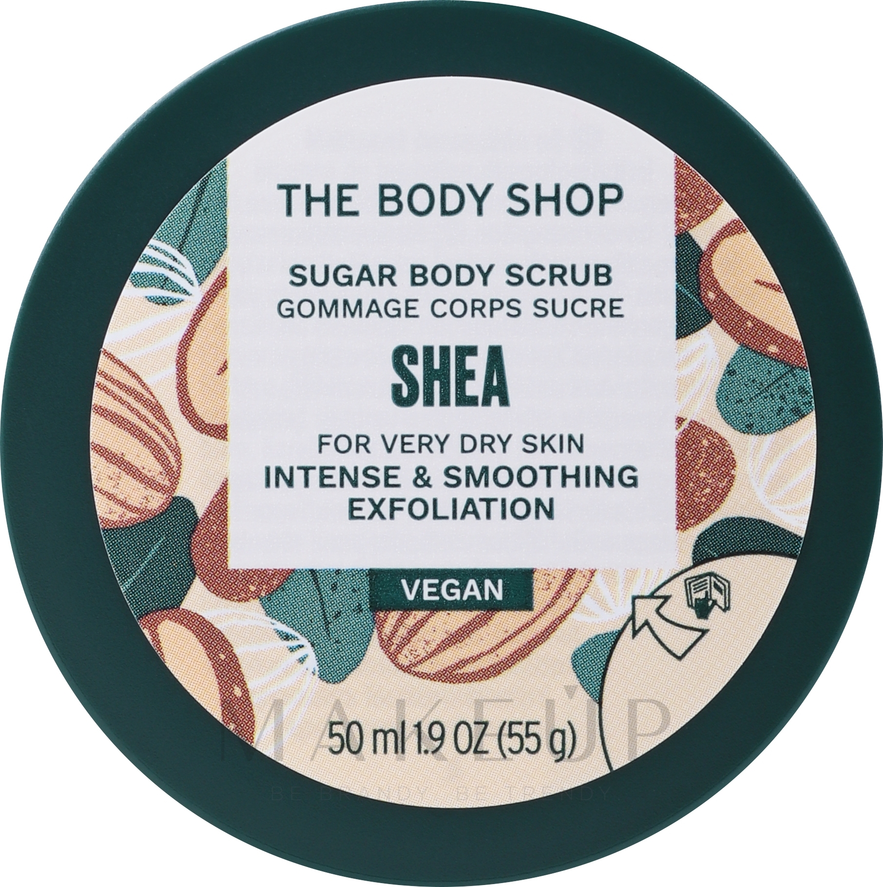 Zuckerpeeling für den Körper mit Sheabutter - The Body Shop Shea Exfoliating Sugar Body Scrub — Bild 50 ml