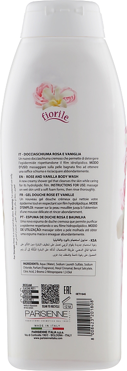 Duschgel Rose und Vanille - Parisienne Italia Fiorile Body Wash Rose And Vanilla — Bild N2