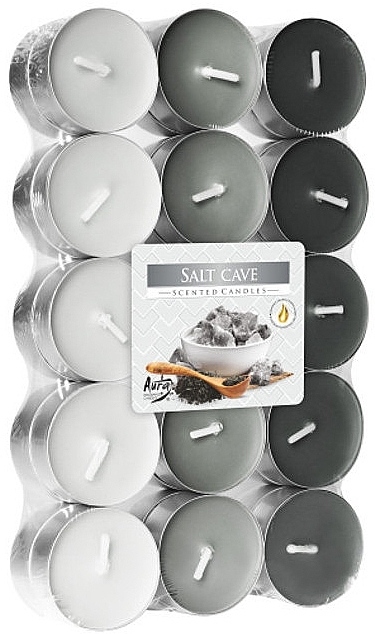 Teekerzen-Set Salz 30 St. - Bispol Salt Cave Scented Candles  — Bild N1