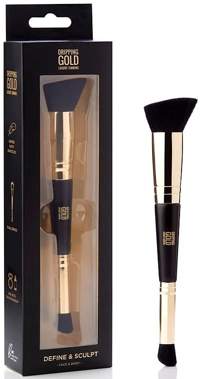 Konturenpinsel mit zwei Enden - Sosu by SJ Dripping Gold Define & Sculpt Dual-Ended Contour Brush  — Bild N2