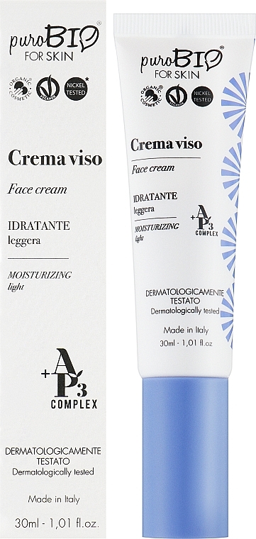 Feuchtigkeitsspendende Gesichtscreme - PuroBio Cosmetics For Skin Face Cream — Bild N2