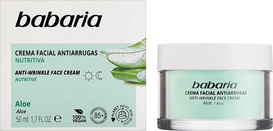 Anti-Falten Gesichtscreme mit Aloe Vera - Babaria Aloe Facial Wrinkle Cream — Foto N2
