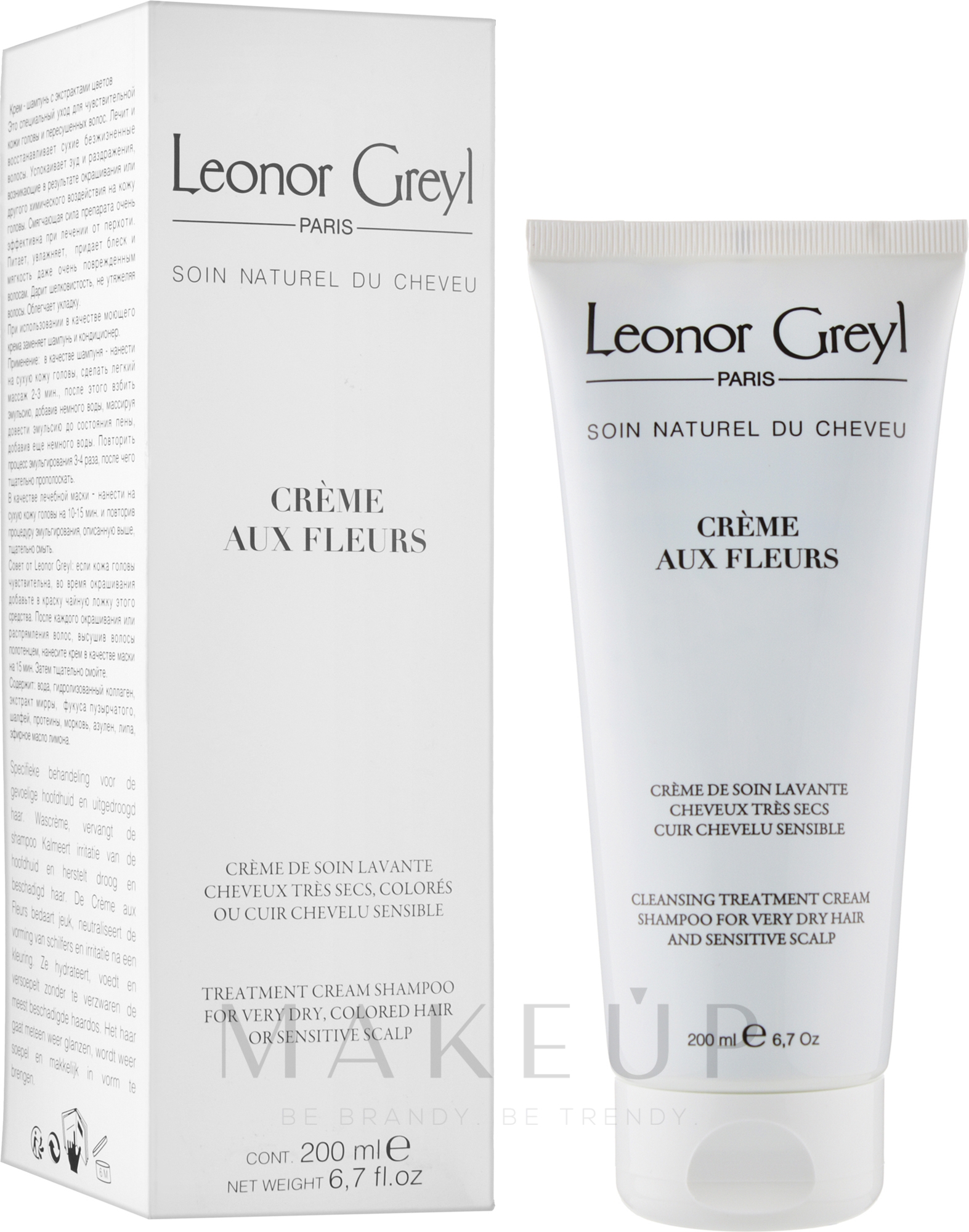 Creme-Shampoo für sehr trockene und empfindliche Kopfhaut - Leonor Greyl Creme Aux Fleurs — Foto 200 ml