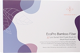Make-up Pinselset 11-tlg. - Eigshow Beauty Eco Pro Bamboo Fiber Purple Brush Kit — Bild N3