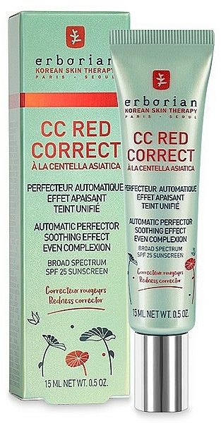 CC Creme gegen Hautrötungen LSF 25 - Erborian CC Red Correct — Bild N1