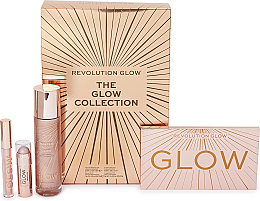 Set - Makeup Revolution The Glow Collection (eye/palette/0.8 g + illuminator/100ml + lip/gloss/2.5ml + beam/stick/18g) — Bild N1