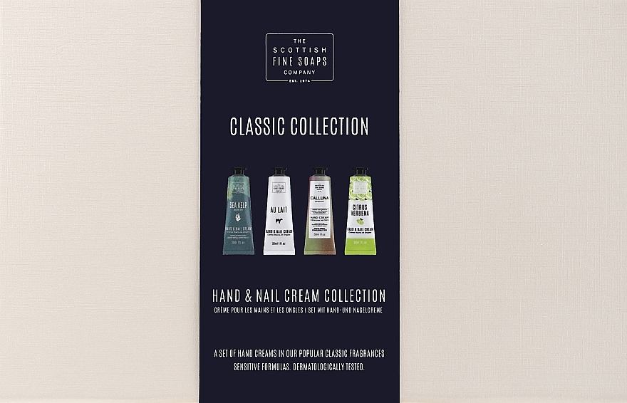 Handpflegeset - Scottish Fine Soaps Classic Collection Hand & Nail Cream Collection (Handcreme 4x30ml) — Bild N1