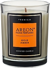 Düfte, Parfümerie und Kosmetik Duftkerze - Areon Home Perfumes Premium Gold Amber Scented Candle 