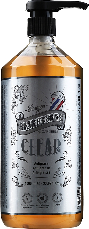 Reinigendes und beruhigendes Shampoo mit Thymian-, Minze- und Ginseng-Extrakten - Beardburys Clear Shampoo — Bild N5