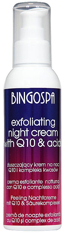 Peeling-Nachtcreme mit Coenzym Q10 und Säurekomplex - BingoSpa Exfoliating Night Cream — Bild N1