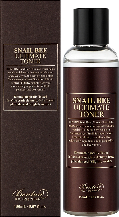 Toner mit fermentiertem Schneckenschleim und Bienengift - Benton Snail Bee Ultimate Toner — Bild N2