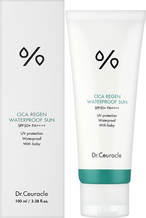 Wasserfeste Sonnenschutz-Gesichtscreme mit Centella - Dr. Ceuracle Cica Regen Wegan Sun Waterproof SPF50+ PA++++ — Bild N2