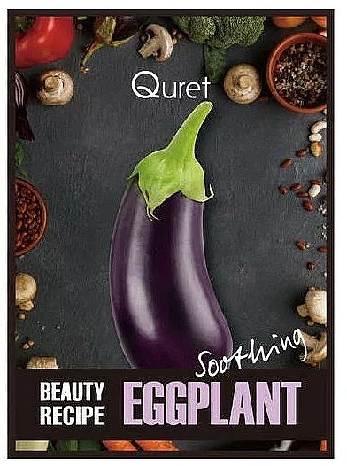 Beruhigende Gesichtsmaske mit Aubergine-Extrakt - Quret Beauty Recipe Mask Eggplant Soothing — Bild N1