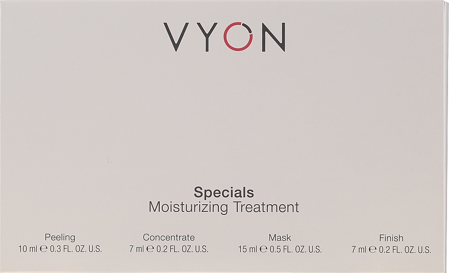 Gesichtspflegeset - Vyon Specials Moisturizing Treatment (Gesichtspeeling 10ml + Gesichtskonzentrat 7ml + Gesichtsmaske 15ml + Gesichtscreme 7ml) — Bild N1