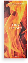 Lippen-Make-up Set (Lipgloss 3.5ml + Lippenstift 3ml + Lipliner 1g) - Makeup Revolution Fire Lip Set — Bild N2