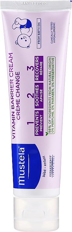 Schützende Windelcreme mit Vitamin B5 und F - Mustela Bebe Vitamin Barrier Cream — Bild N1