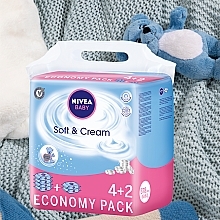 Sanfte Feuchttücher für Babys 6x63 St. - Nivea Baby Soft & Cream — Foto N3
