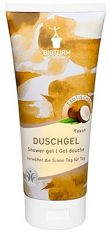 Duschgel für trockene und normale Haut mit Kokosduft - Bioturm Coconut Shower Gel No.74 — Bild N1