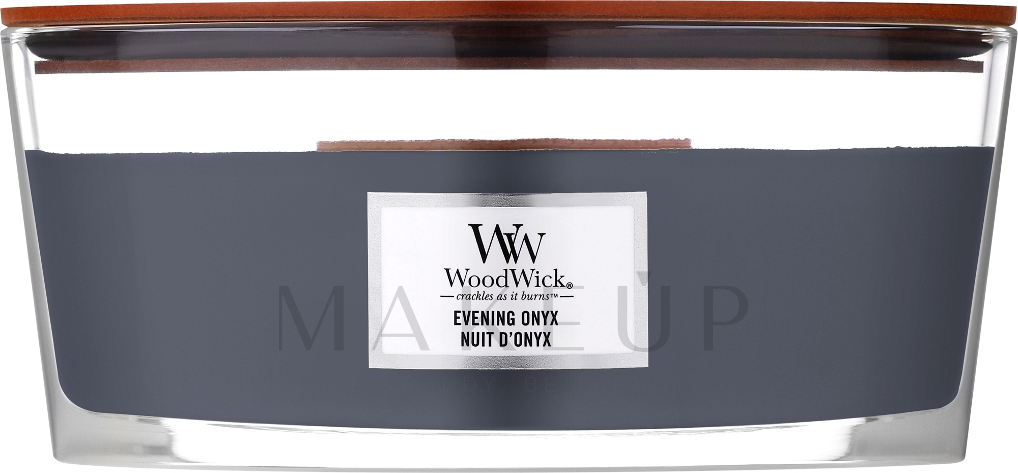 Duftkerze im Glas Evening Onyx - Woodwick Hearthwick Flame Ellipse Candle Evening Onyx — Bild 453.6 g
