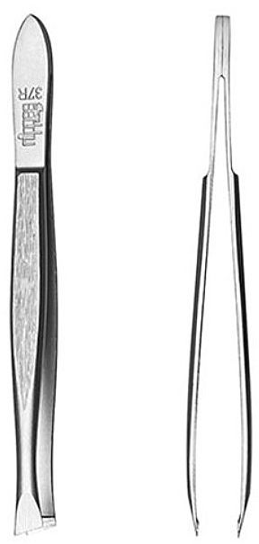 Pinzette mit abgeschrägter Spitze 9 cm  - Nippes Solingen Tweezer 37R  — Bild N1