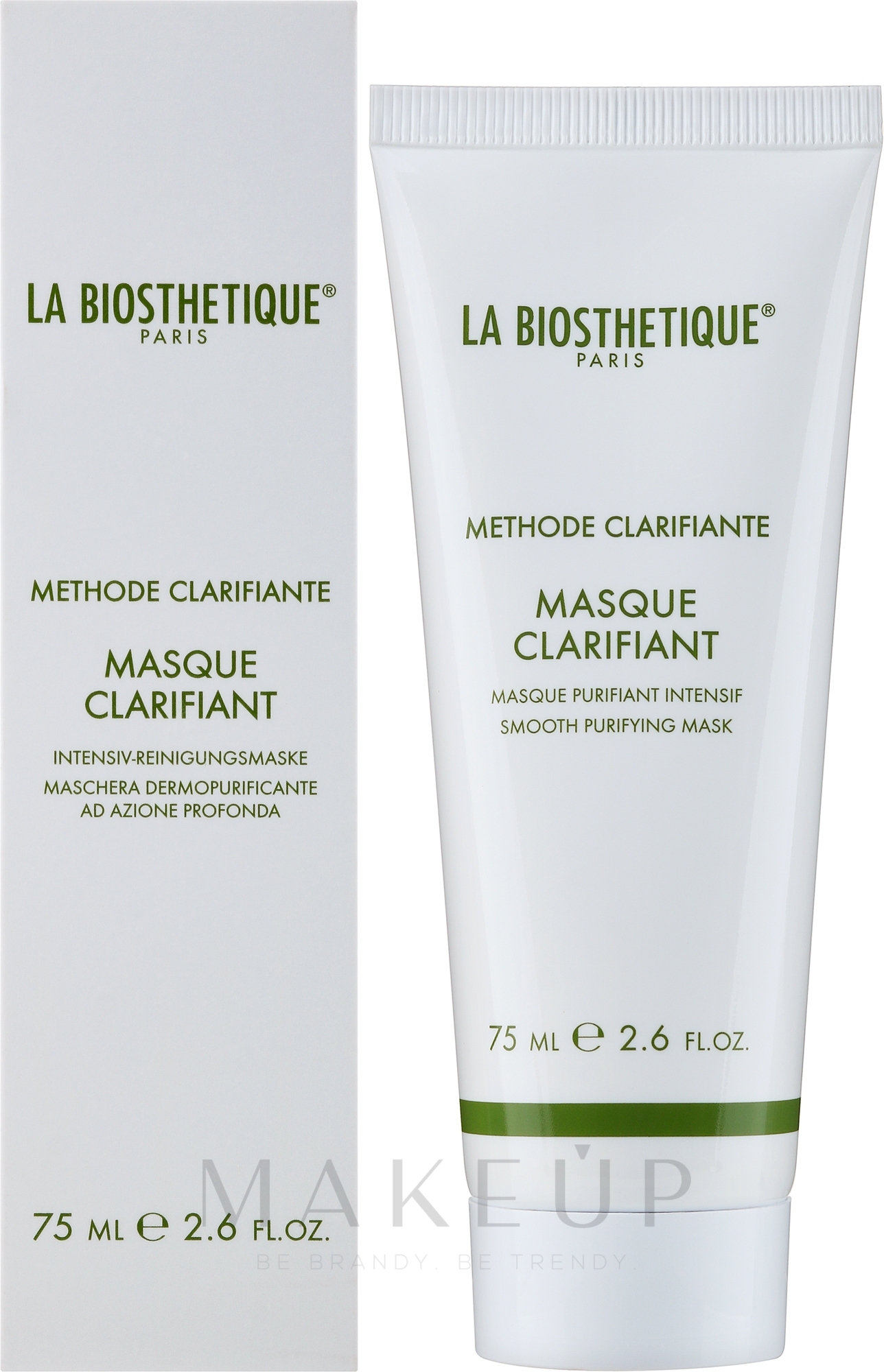 Reinigende Maske für fettige und strapazierte Haut - La Biosthetique Methode Clarifiante Masque Clarifant — Bild 75 ml
