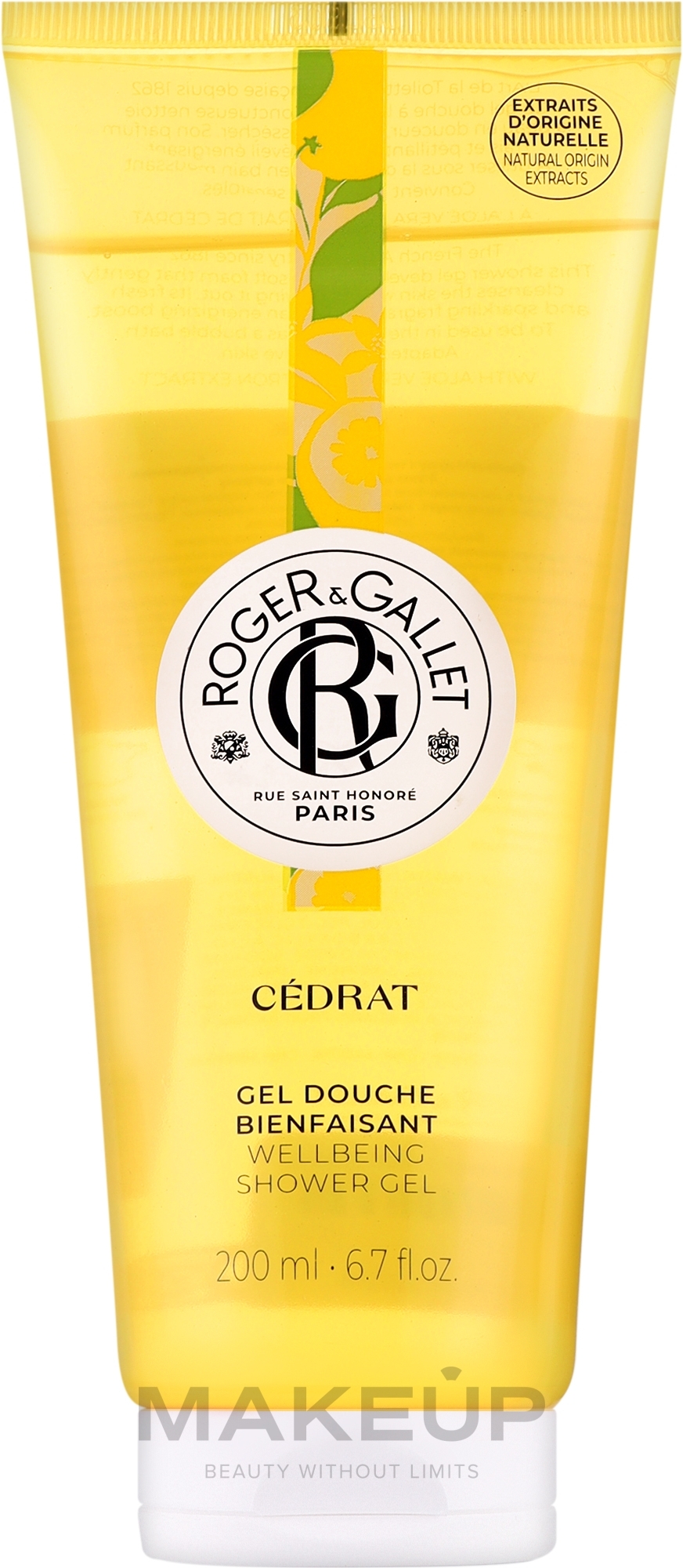 Roger&Gallet Cedrat Wellbeing Shower Gel - Duschgel — Bild 200 ml