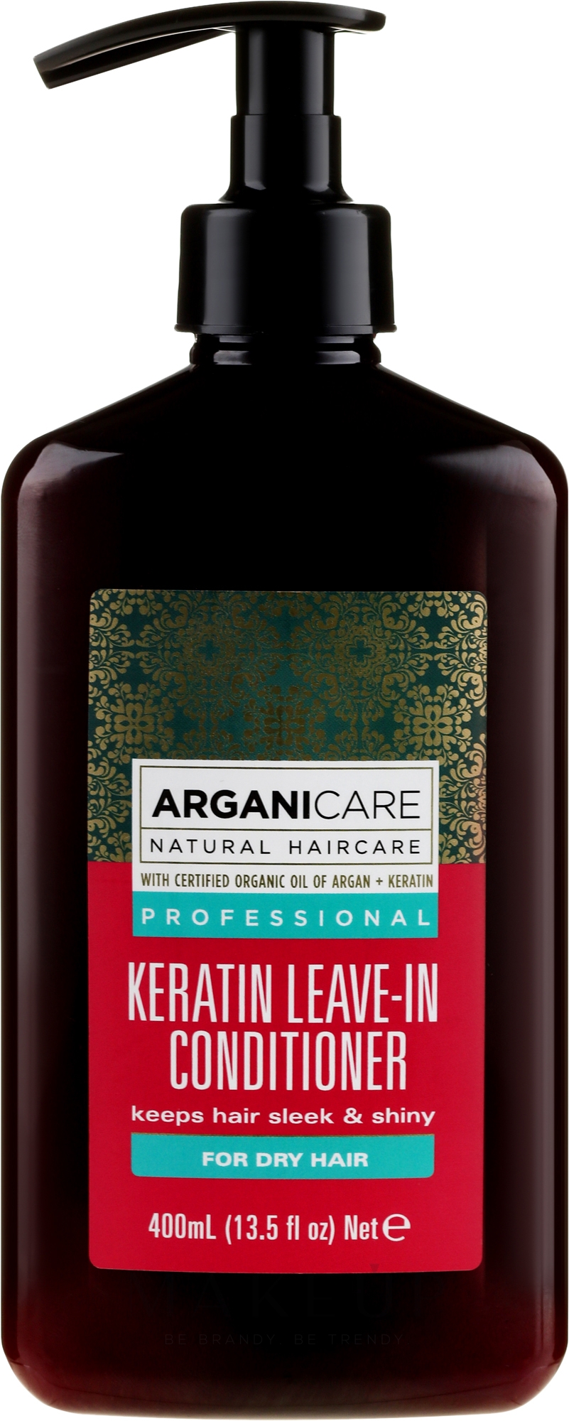 Glättende Haarspülung mit Keratin für trockenes Haar - Arganicare Keratin Leave-in Conditioner For Dry Hair — Bild 400 ml