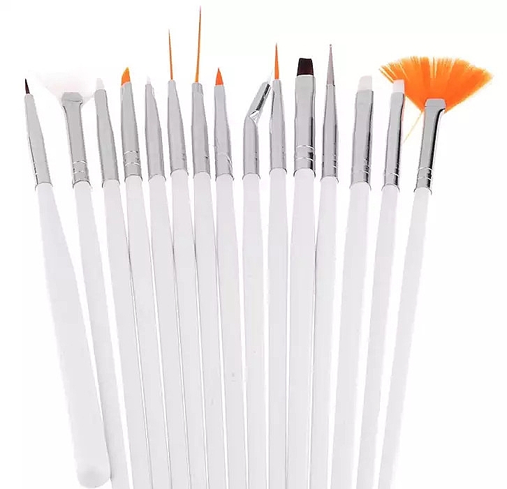 Pinselset für Nageldesign 15 St. weiß - Sunone Nail Air Brush  — Bild N4