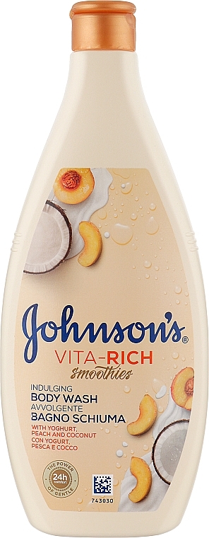 Entspannendes Duschgel mit Joghurt-, Kokos- und Pfirsichextrakt - Johnson’s Vita-rich Smoothies Indulging Body Wash — Bild N4
