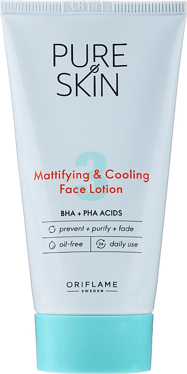 Mattierende und kühlende Gesichtslotion mit AHA- und PHA-Säuren - Oriflame Pure Skin Mattifying & Cooling Face Lotion — Bild N1