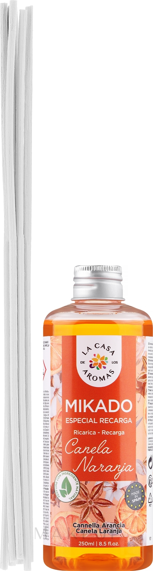 Nachfüller für Aroma-Diffusor Zimt und Orange - La Casa de Los Aromas Mikado Refill — Bild 250 ml