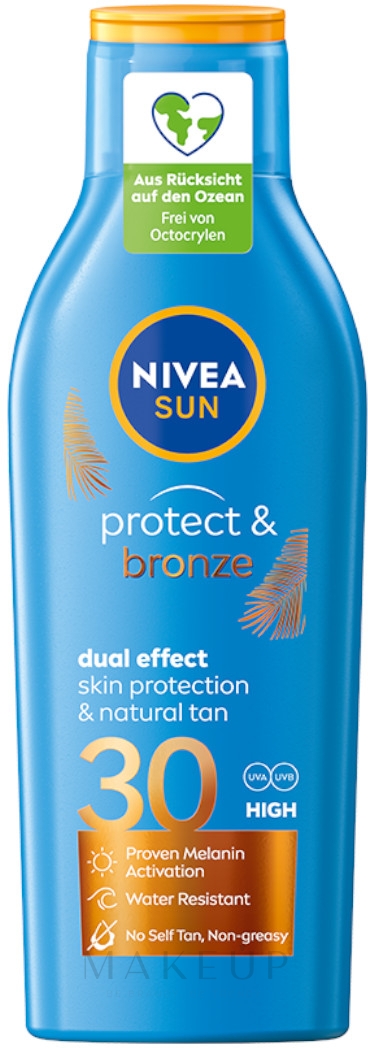Wasserfeste Sonnenschutzlotion SPF 30 - NIVEA Sun Protect & Bronze Sun Lotion SPF30 — Bild 200 ml