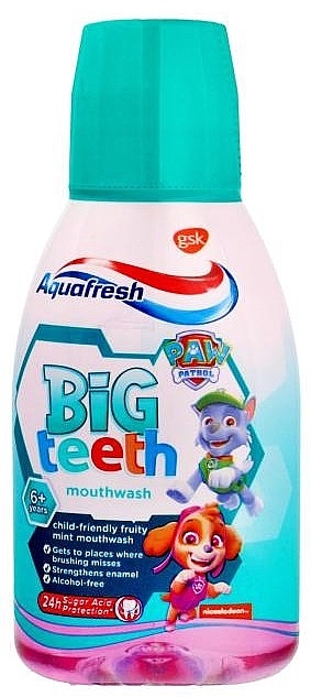 Mundwasser mit fruchtigem Minzgeschmack - Aquafresh Big Teeth 6+ Years Fruity Mint Flavour — Bild N2