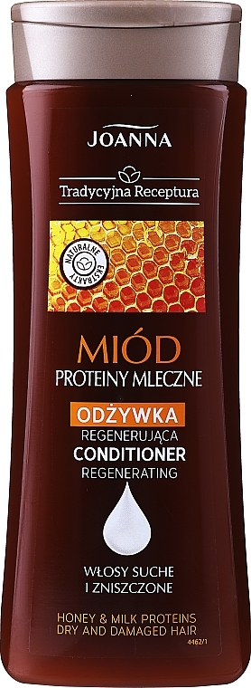 Haarspülung für trockenes und strapaziertes Haar - Joanna Yeast Honey & Milk Proteins Conditioner