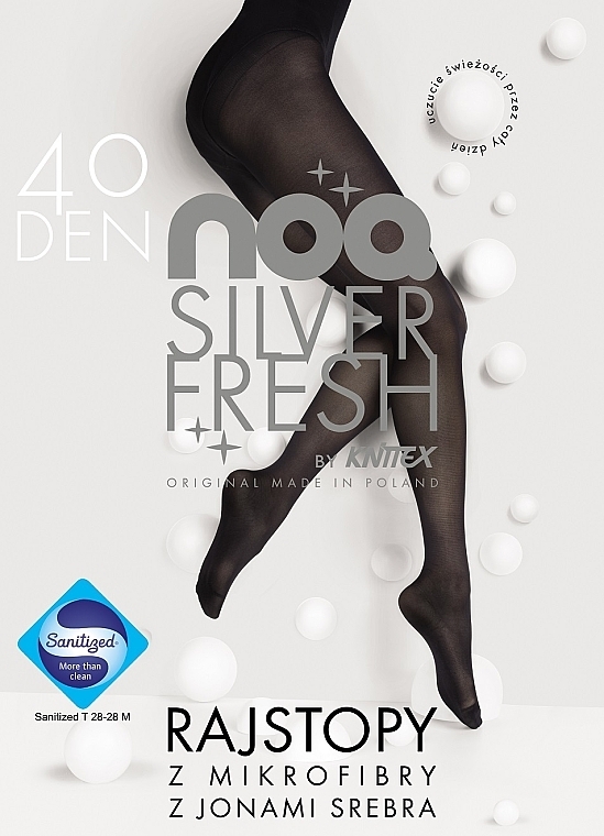 Damenstrumpfhose Silver Fresh 20 Den nero - Knittex — Bild N1
