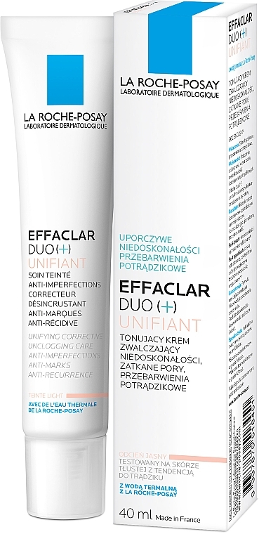 Getönte Gesichtspflege gegen Hautunreinheiten und Pickelmale - La Roche-Posay Effaclar Duo + Unifiant — Foto N2