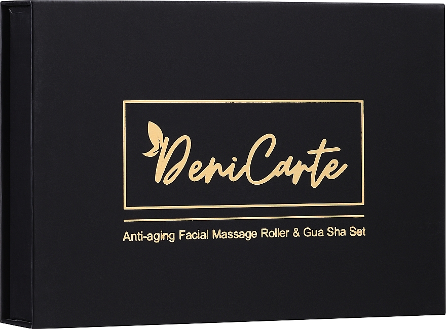 Gesichtsmassage-Set - Deni Carte (Gesichtsmassageroller 1 St. + Massageplatte 1 St.) — Bild N1