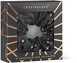 Haargummi aus Seide mit Kristallen schwarz - Crystallove Crystalized Silk Scrunchie Black — Bild N2