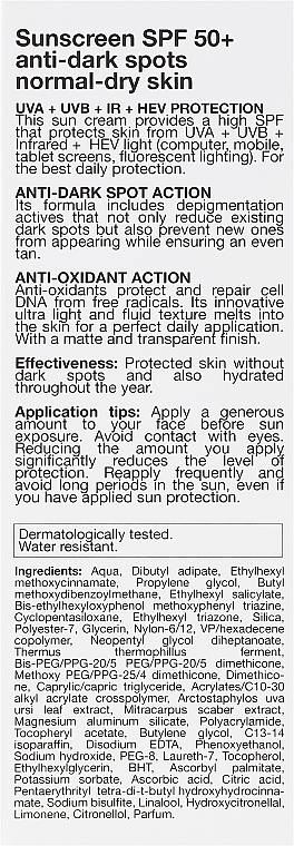 Sonnenschutzfluid gegen Pigmentflecken für normale und trockene Gesichtshaut SPF 50+ - Bella Aurora Anti-Manchas Treatment SPF50+ — Bild N3
