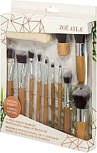 Düfte, Parfümerie und Kosmetik Make-up Pinselset mit Beutel 11 St. - Zoe Ayla Cosmetics Bamboo Eco Make-Up Brush Set