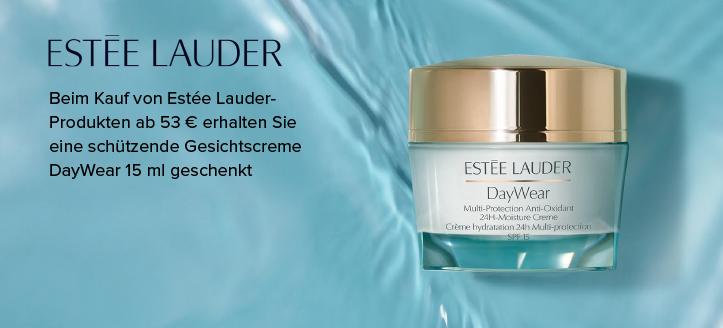 beim Kauf von Estée Lauder-Produkten ab 53 € erhalten Sie eine schützende Gesichtscreme DayWear 15 ml geschenkt