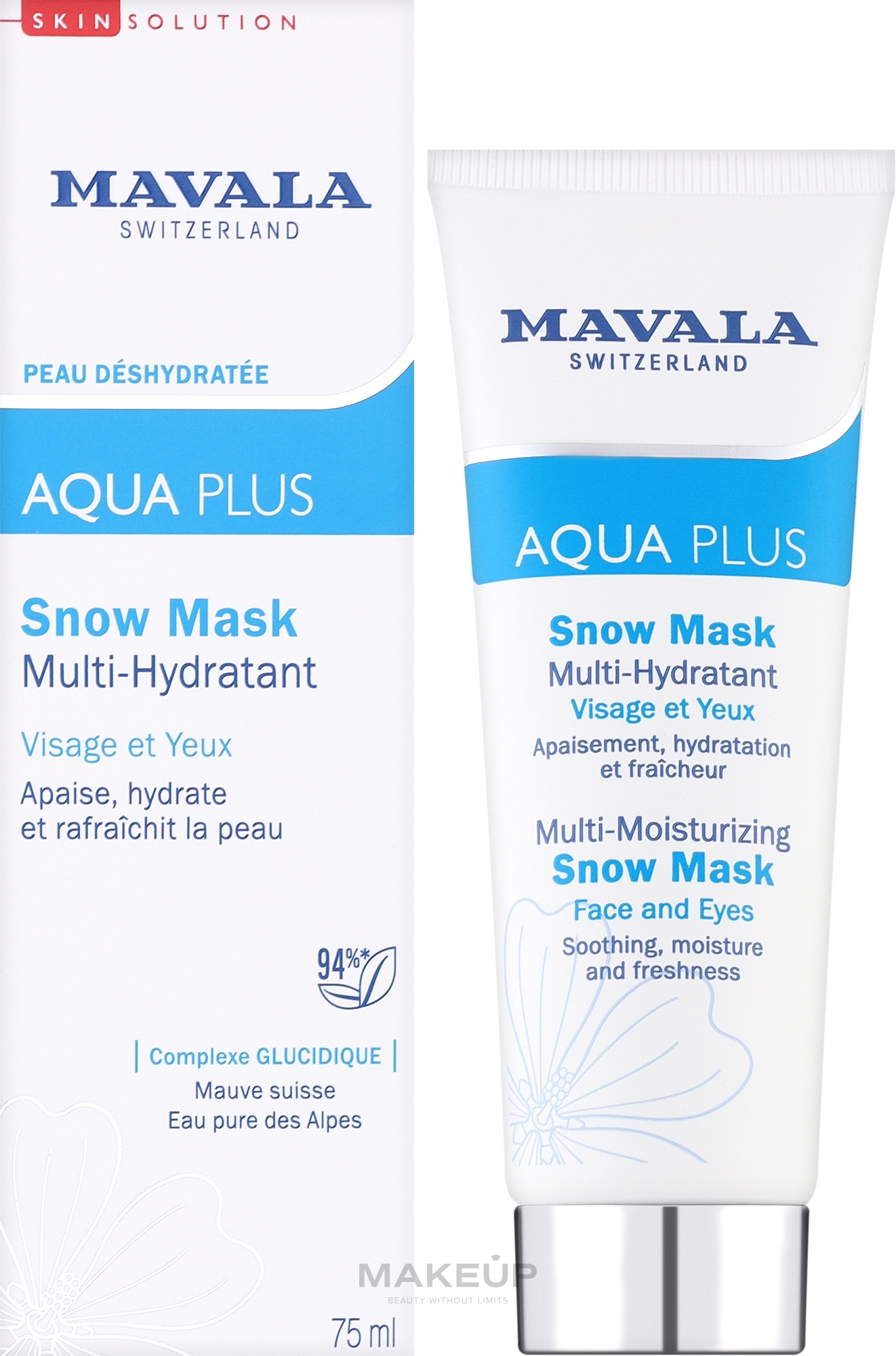 Multi-Feuchtigkeitsmaske - Mavala Aqua Plus Multi-Moisturizing Snow Mask — Bild 75 ml