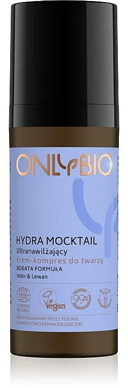 Reichhaltige ultra-feuchtigkeitsspendende Gesichtscreme - Only Bio Hydra Mocktail Ultra-moisturizing Cream-Compress Rich — Bild N1