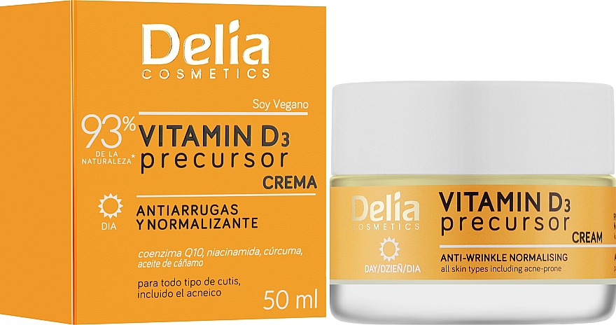 Anti-Falten Gesichtscreme mit Vitamin D3 - Delia Vitamin D3 Precursor Day Cream — Bild N2