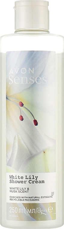 Duschgel-Creme Weiße Lilie - Avon Senses White Lily Shower Gel — Bild N1